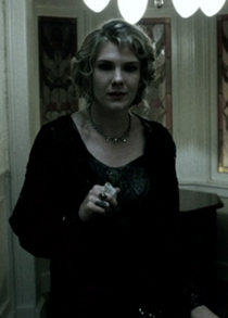 Lily Rabe smoking a cigarette (or weed)
